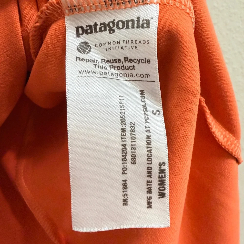 Patagonia Morning Glory Halter Dress Womens Size Small Orange Hiking Outdoor - Picture 9 of 15